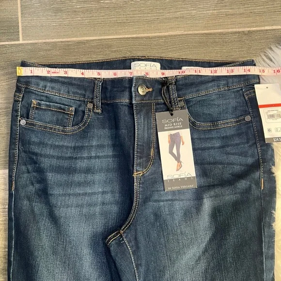 NWT Sofia Jeans Mid Rise Skinny Ankle - Picture 4 of 5